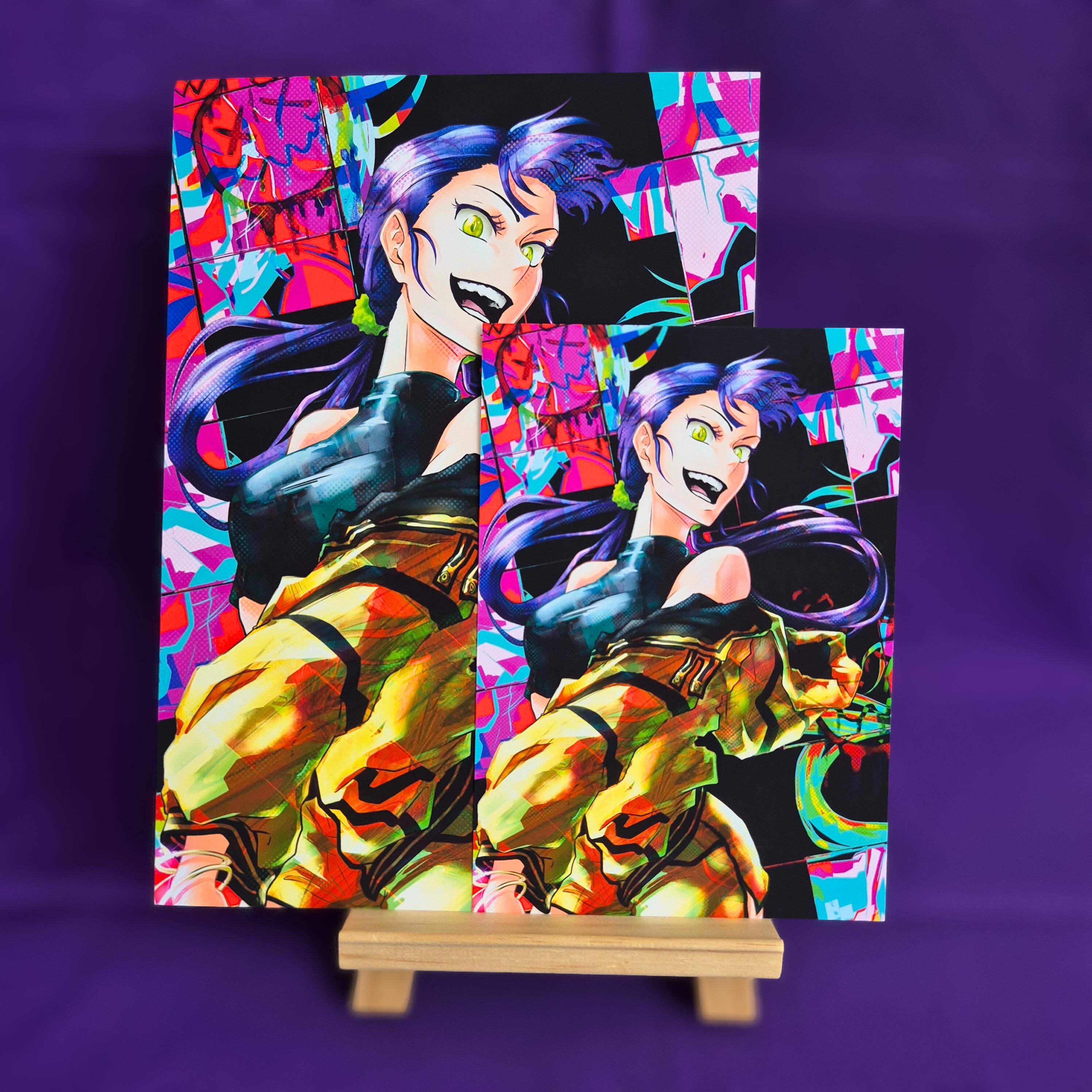 Neon Shizu - Original Charakter, Kunstdruck