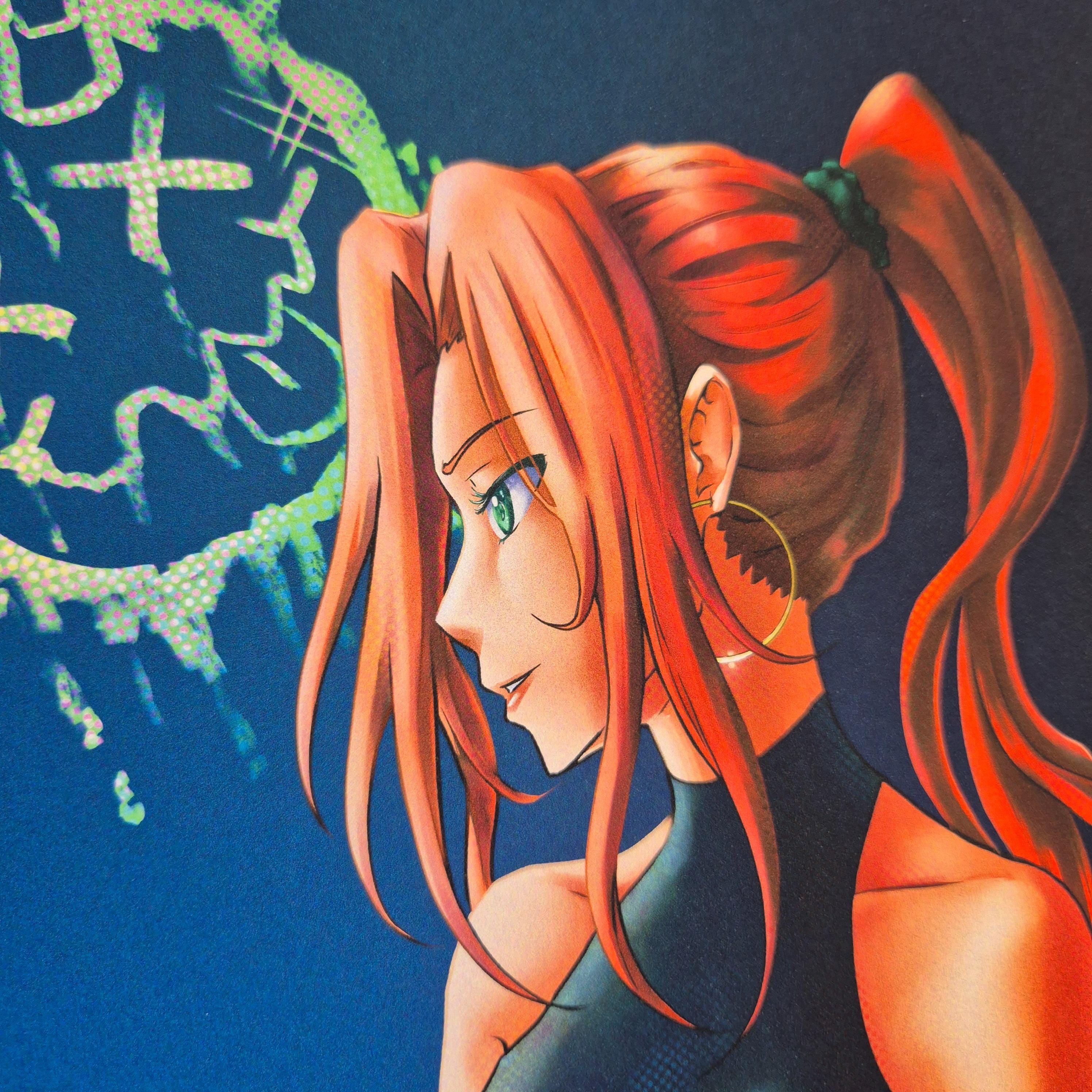 Neon Rika - Original Charakter, Kunstdruck