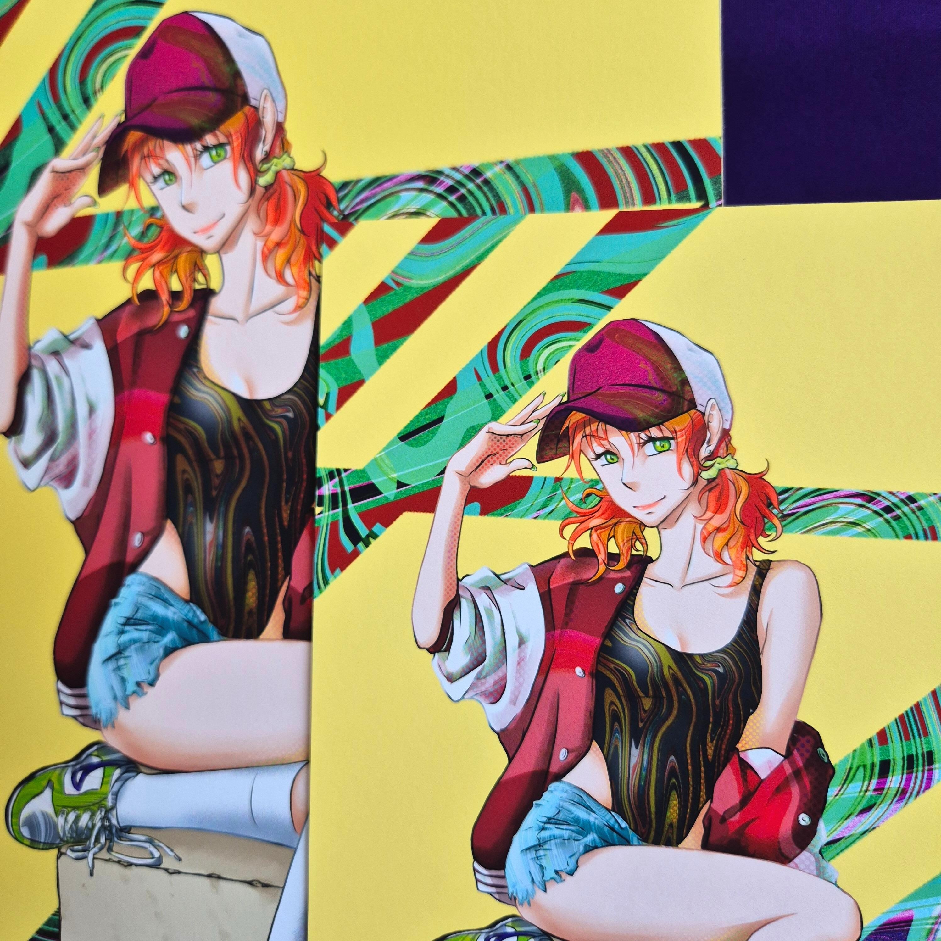 Neon Mami - Original Charakter, Kunstdruck