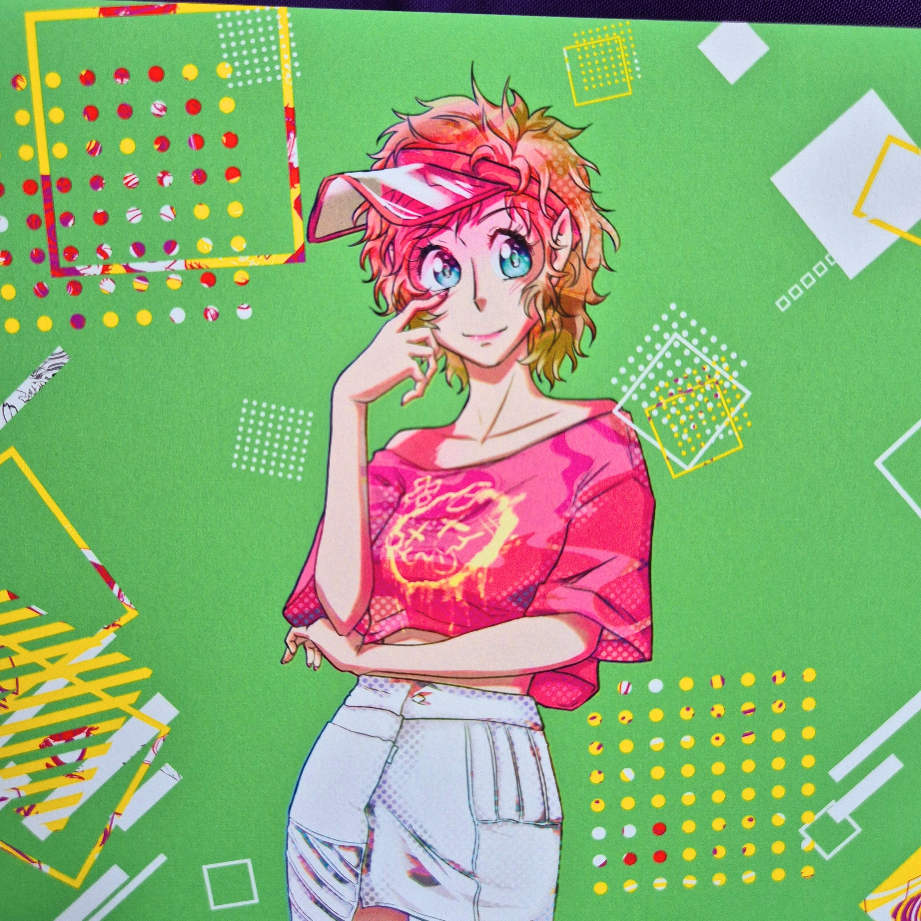 Neon Yui - Original Charakter, Kunstdruck