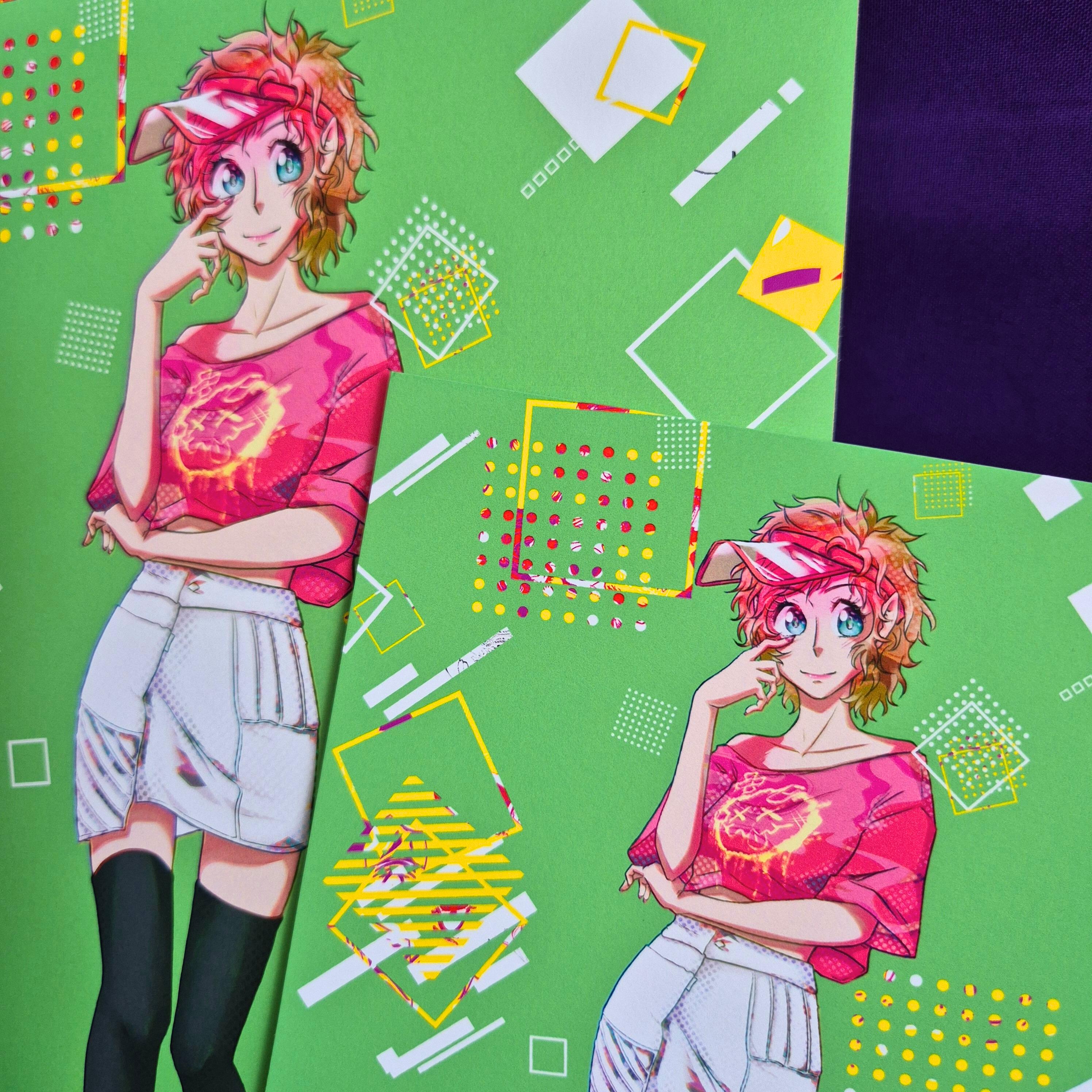 Neon Yui - Original Charakter, Kunstdruck