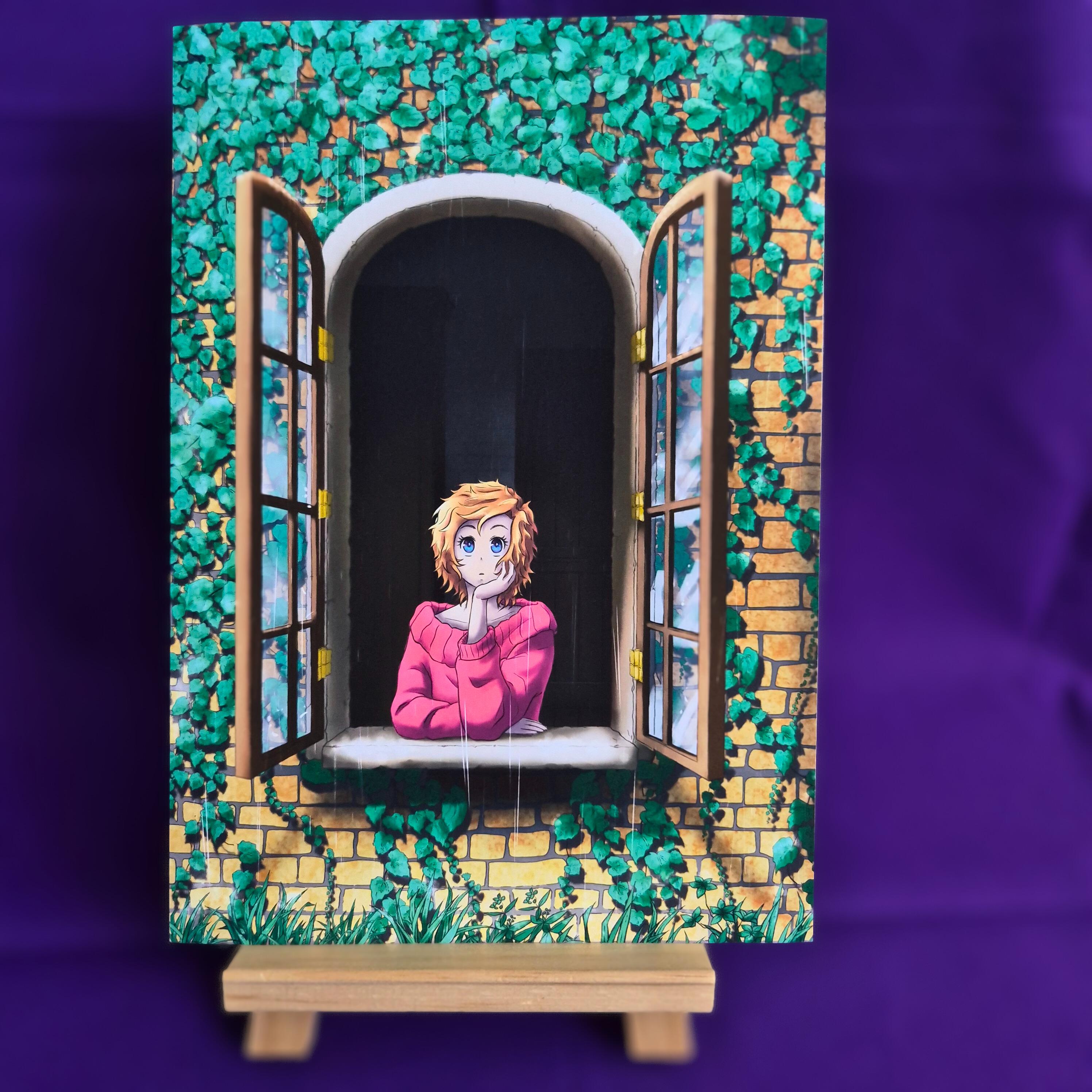 Rainy Day - Yui Vers. - Original Charakter, Kunstdruck