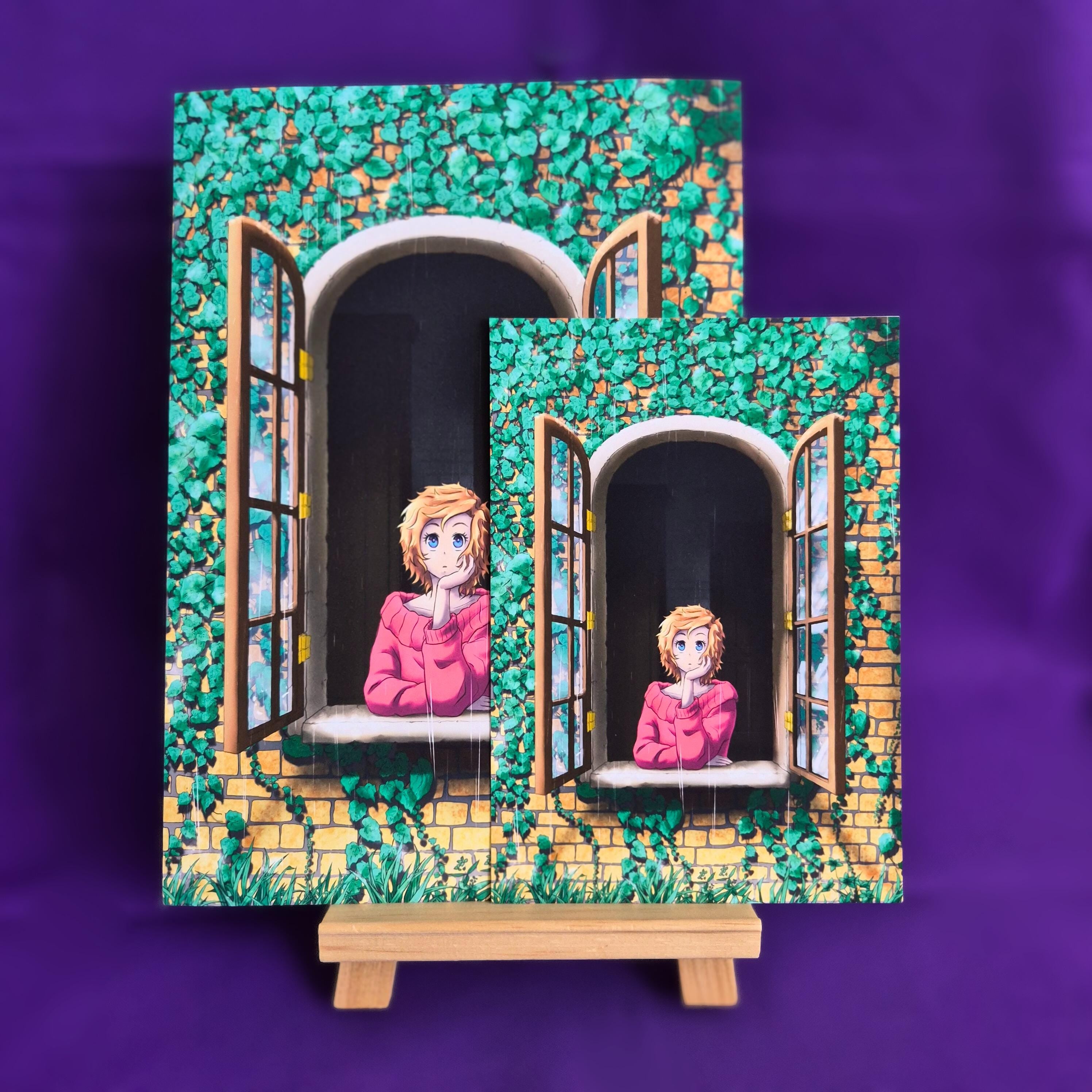 Rainy Day - Yui Vers. - Original Charakter, Kunstdruck