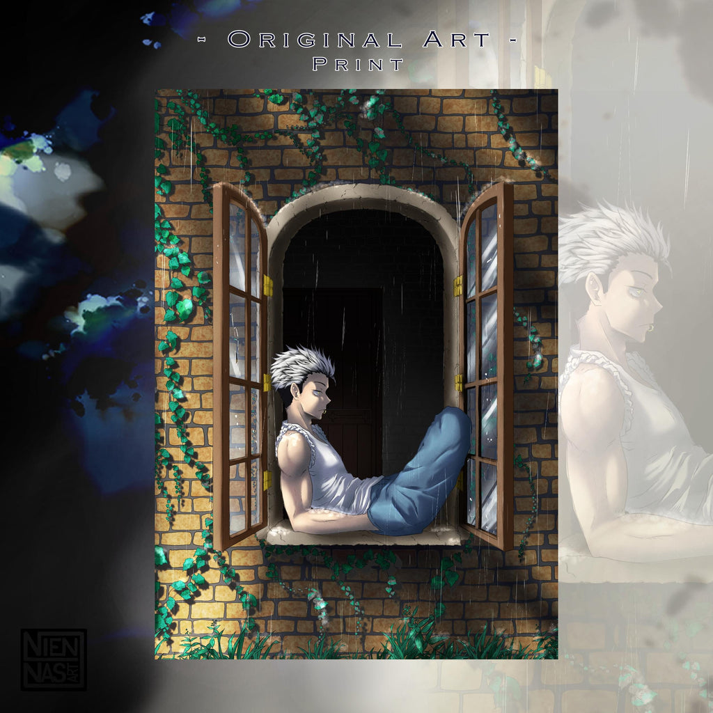 Rainy Day - Akito Vers. - Original Charakter, Kunstdruck