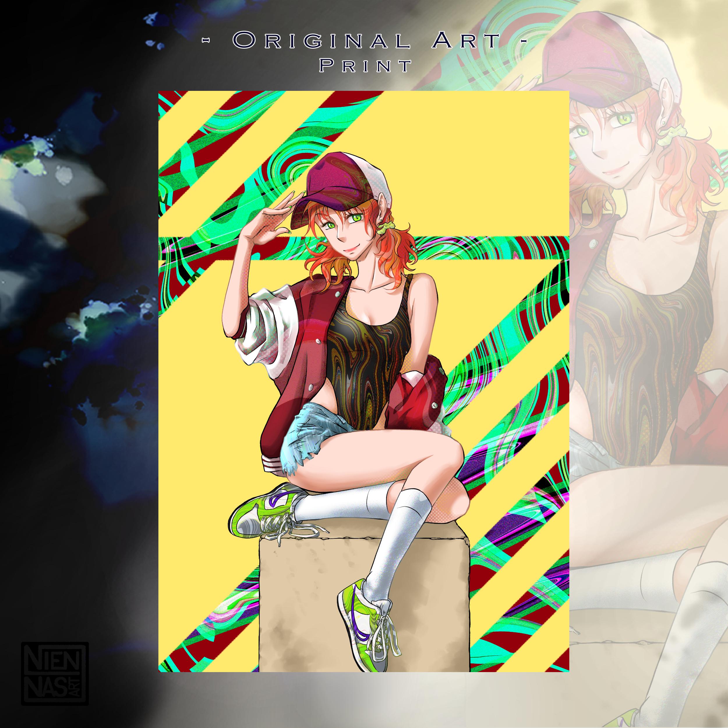 Neon Mami - Original Charakter, Kunstdruck