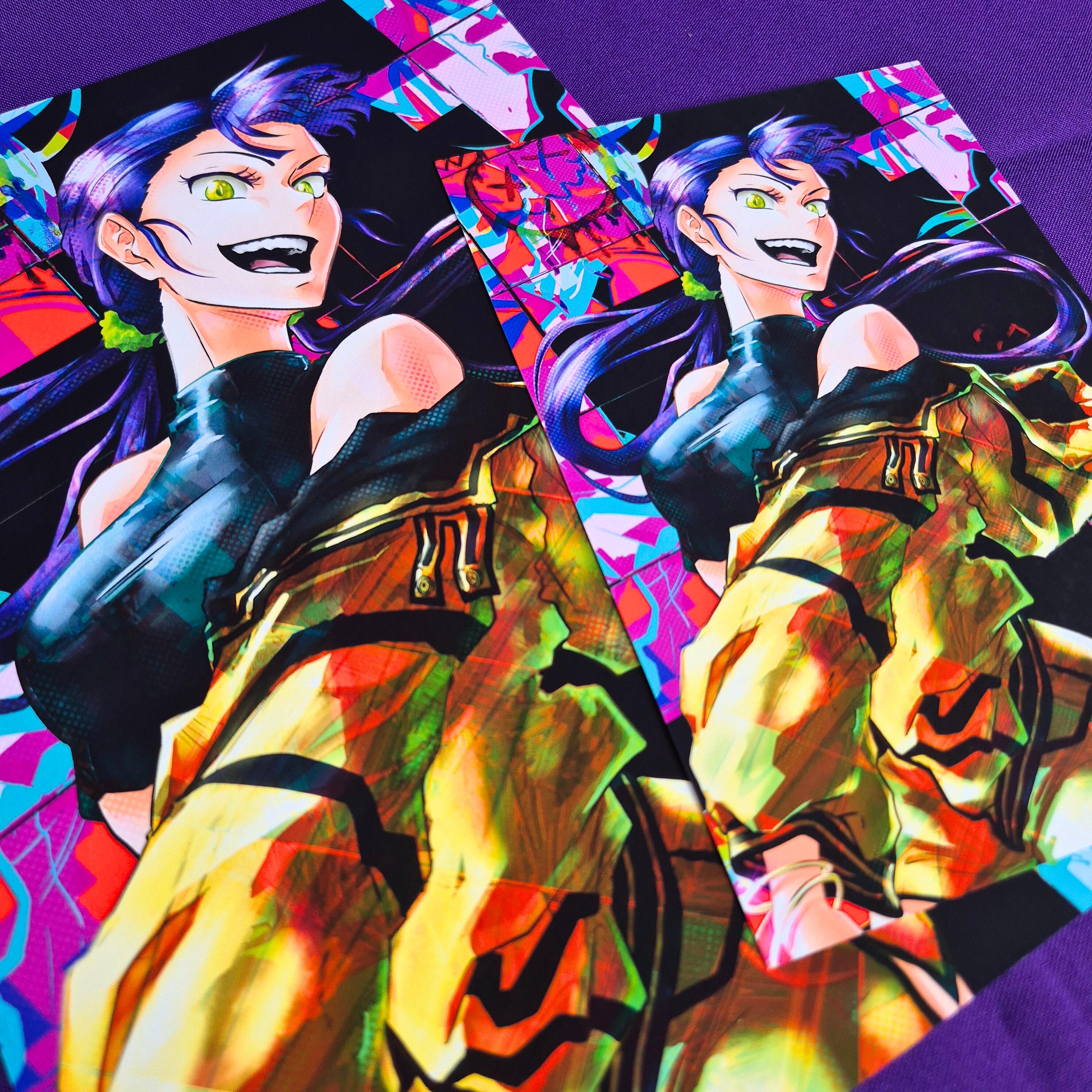 Neon Shizu - Original Charakter, Kunstdruck