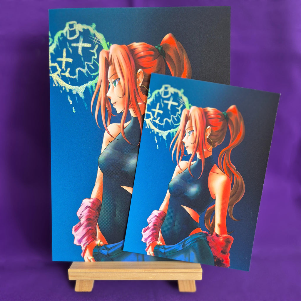 Neon Rika - Original Charakter, Kunstdruck
