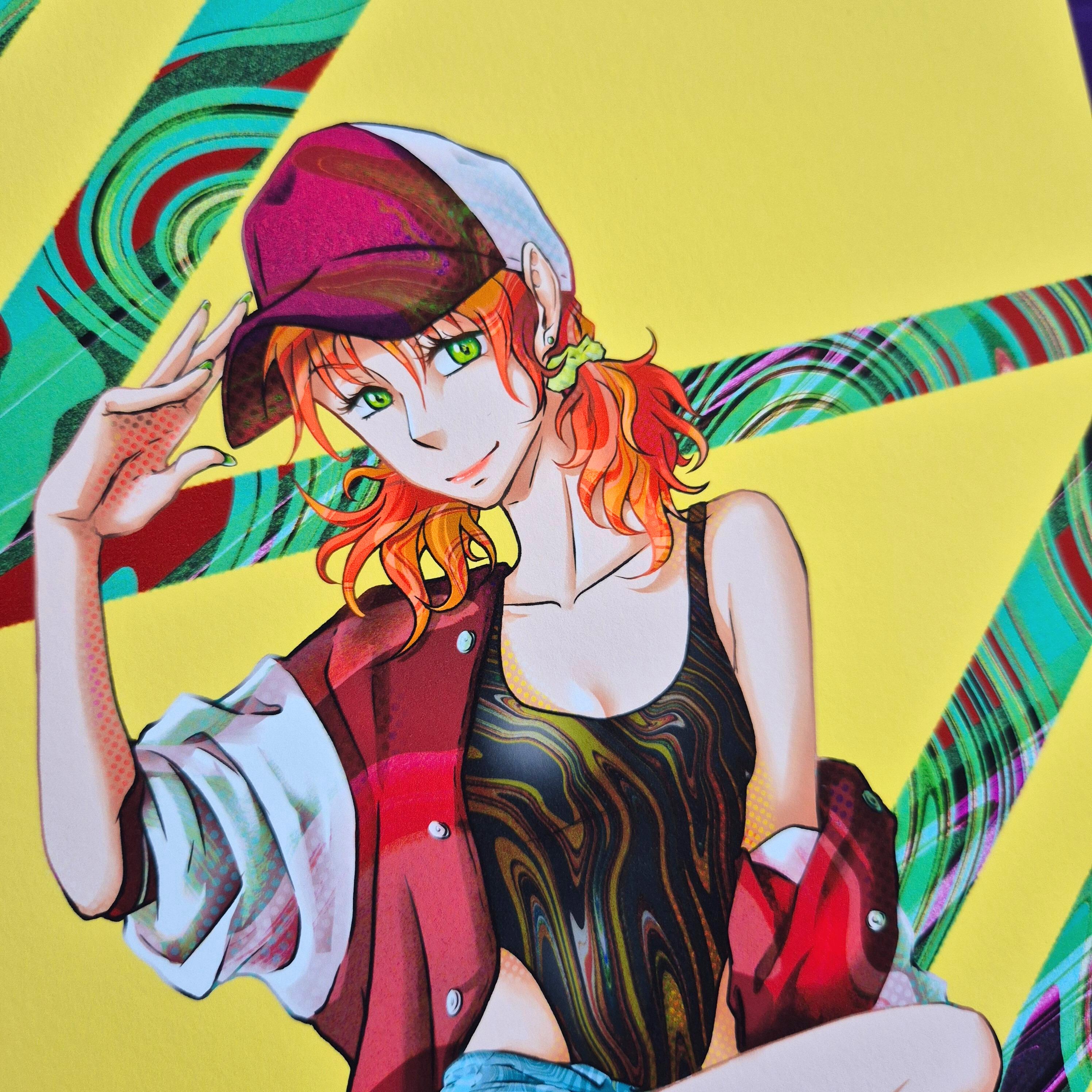 Neon Mami - Original Charakter, Kunstdruck