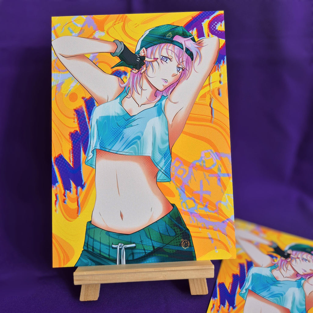 Neon Sakura - Original Charakter, Kunstdruck