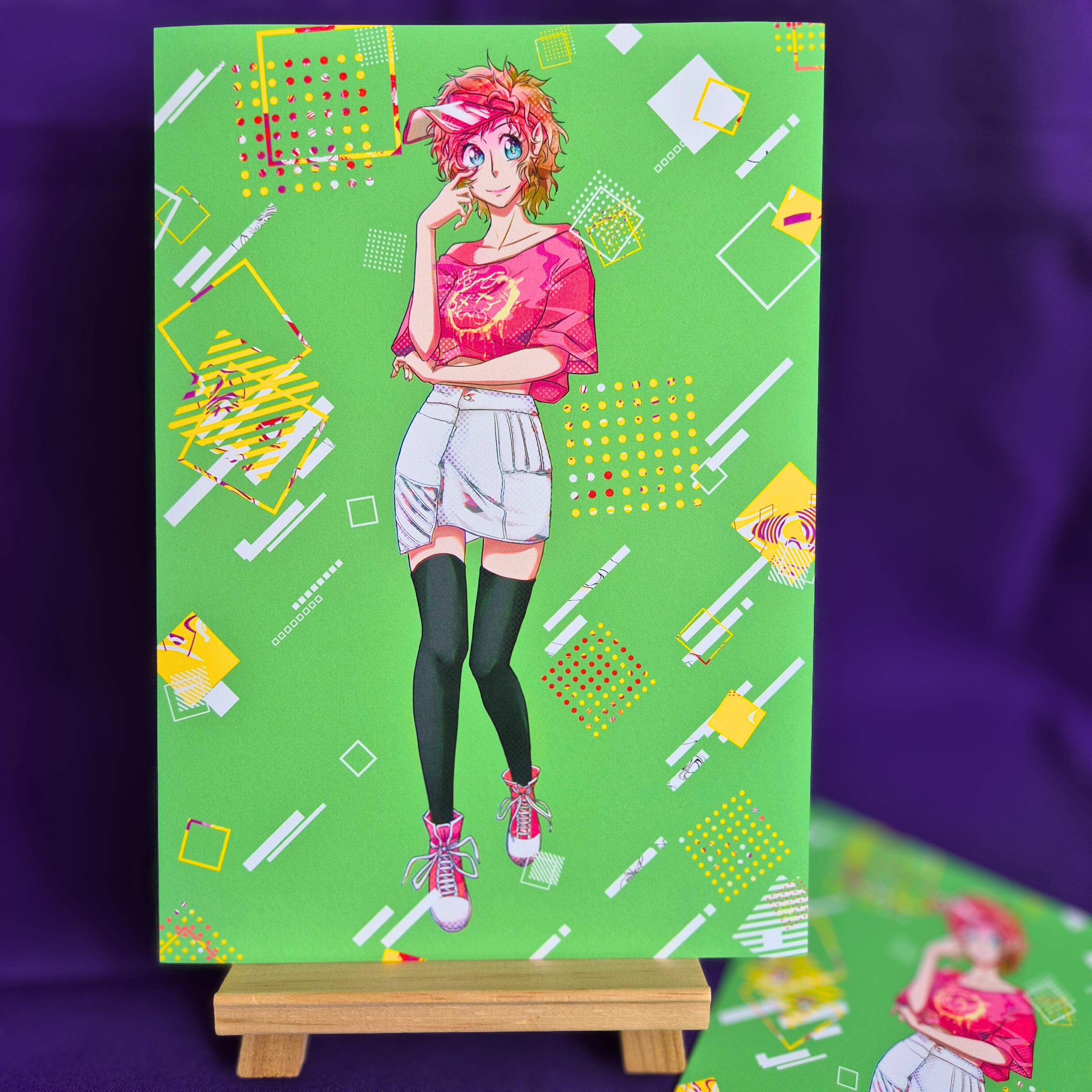 Neon Yui - Original Charakter, Kunstdruck