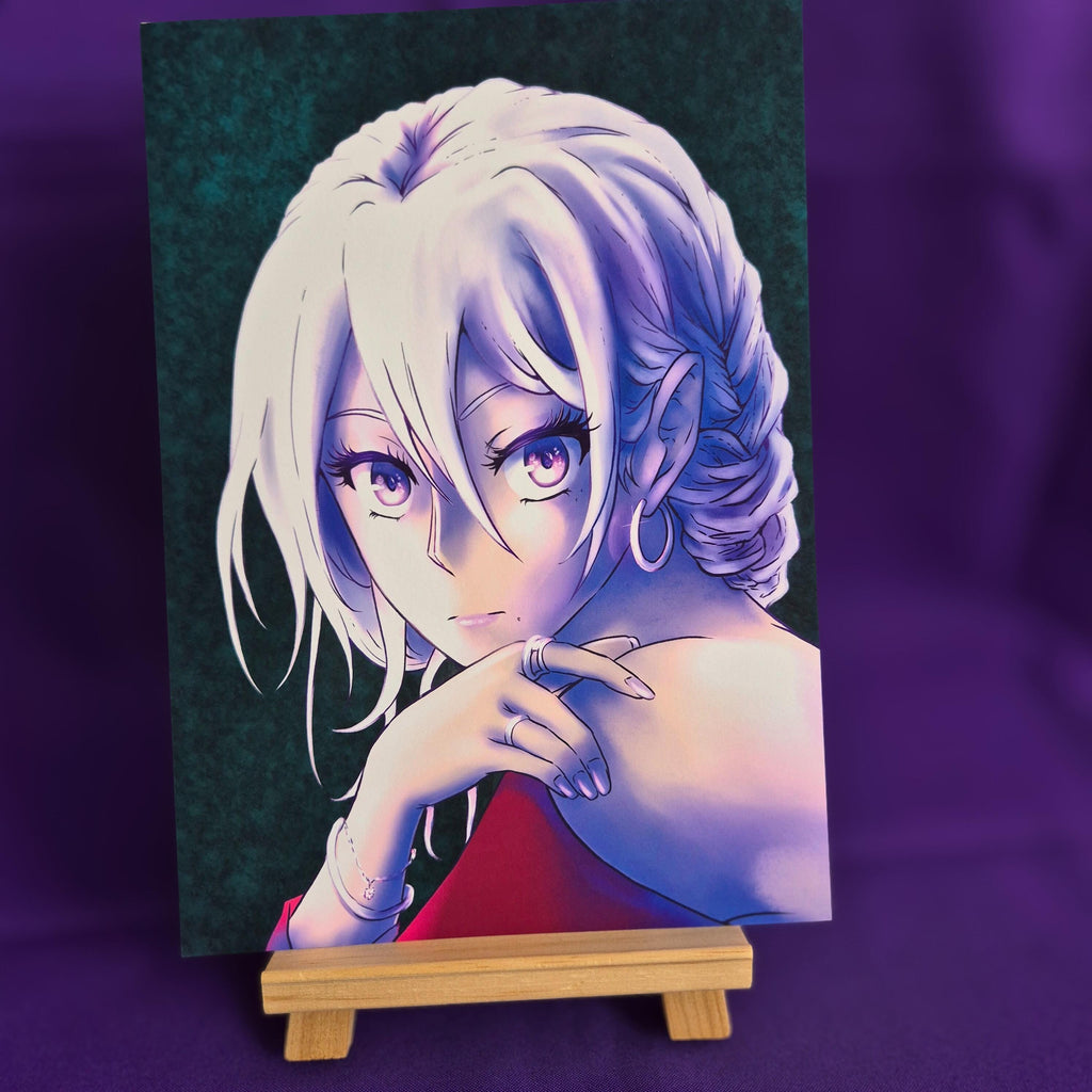 Aoi "Purple" - Original Charakter, Kunstdruck