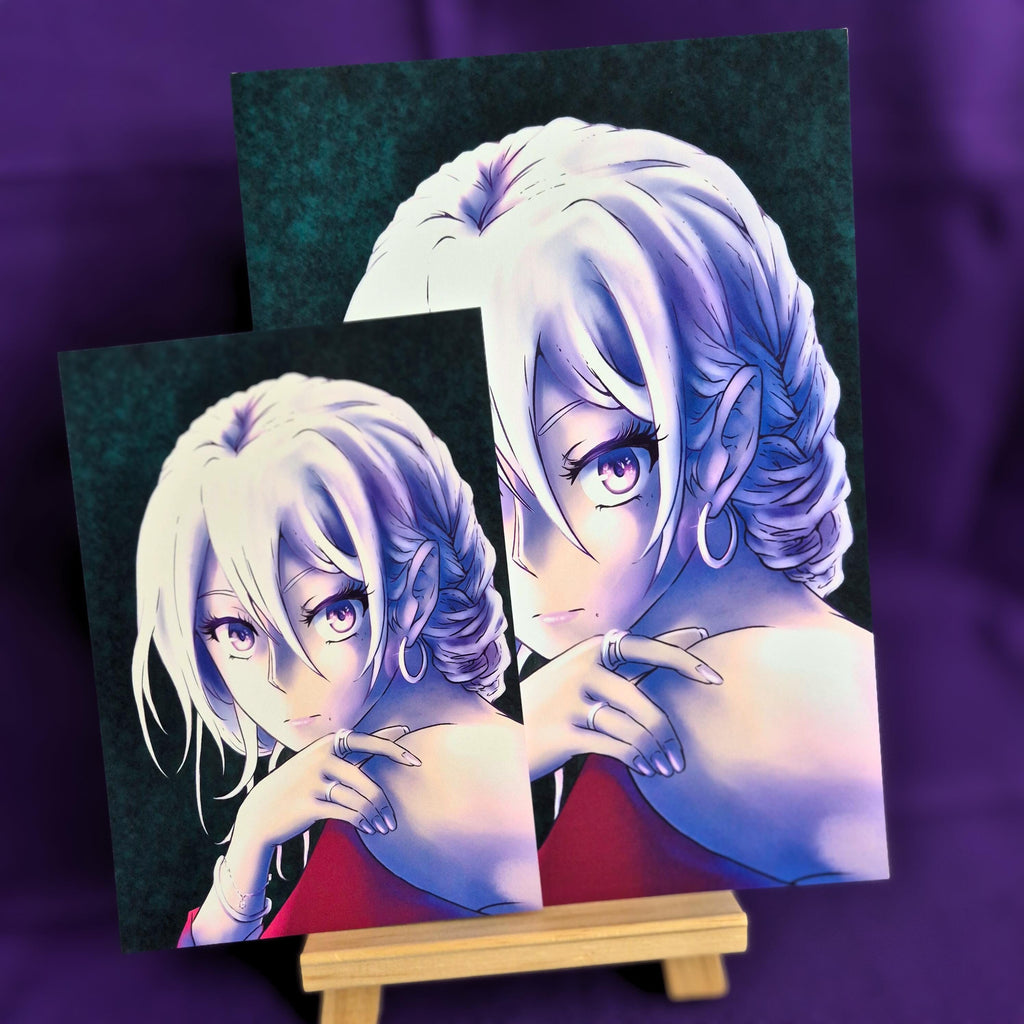 Aoi "Purple" - Original Charakter, Kunstdruck
