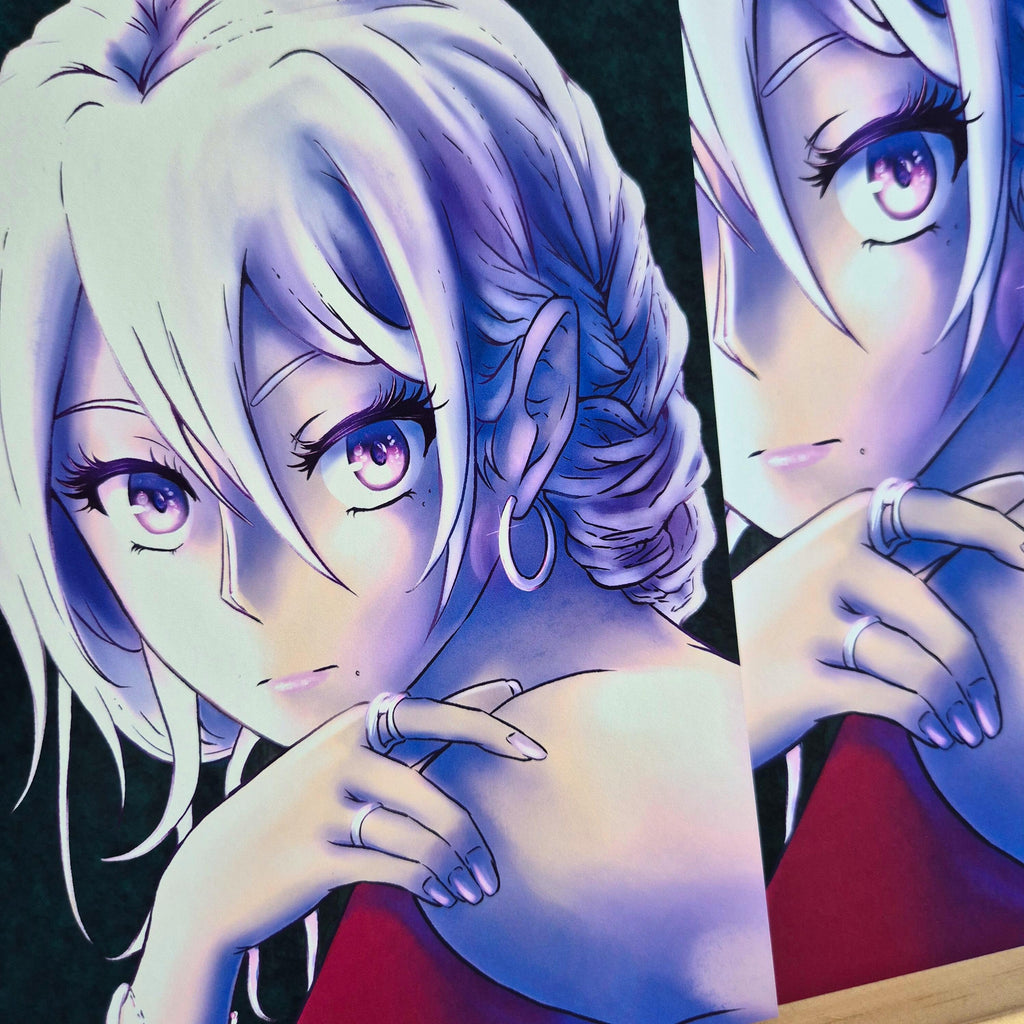 Aoi "Purple" - Original Charakter, Kunstdruck