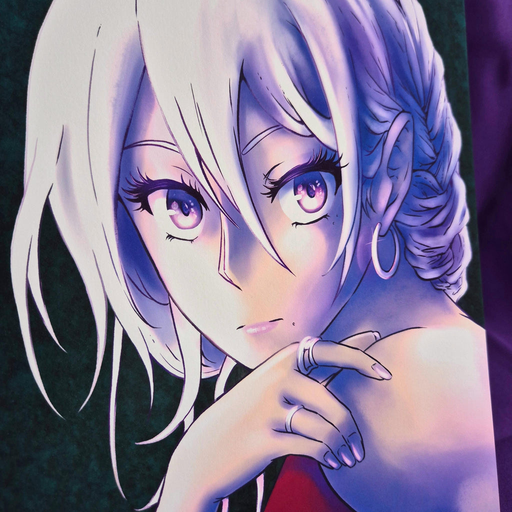 Aoi "Purple" - Original Charakter, Kunstdruck