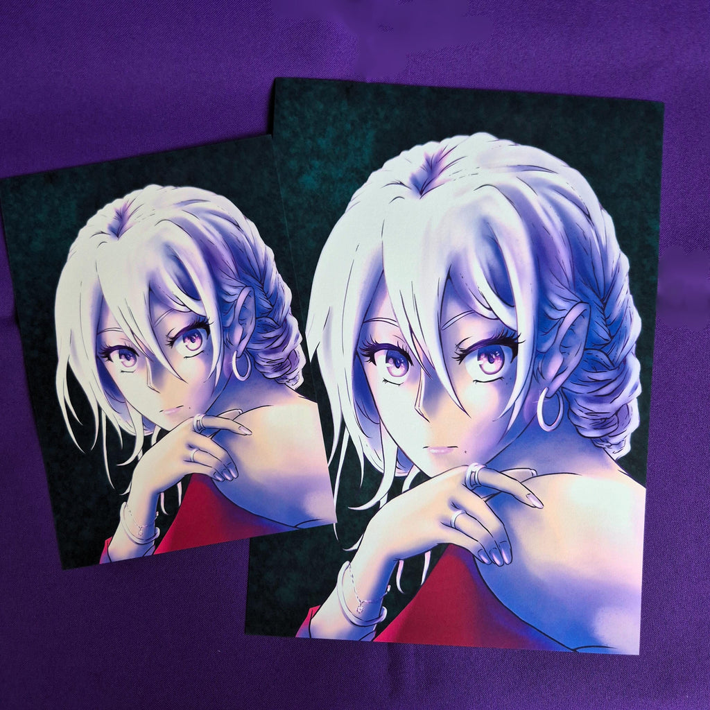 Aoi "Purple" - Original Charakter, Kunstdruck