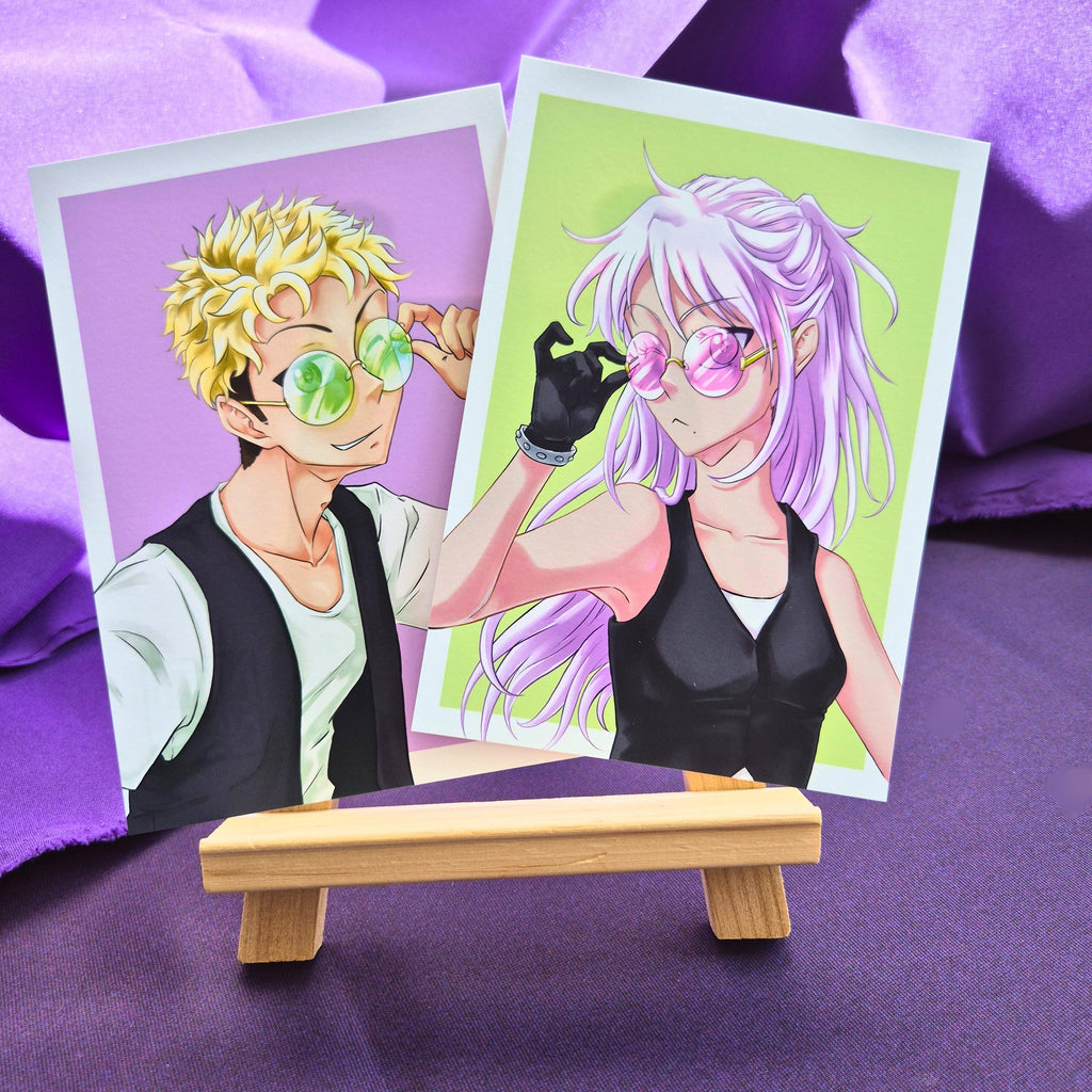 Aoi & Kenji "Sunglasses" - Original Zeichnung, Kunstdruck