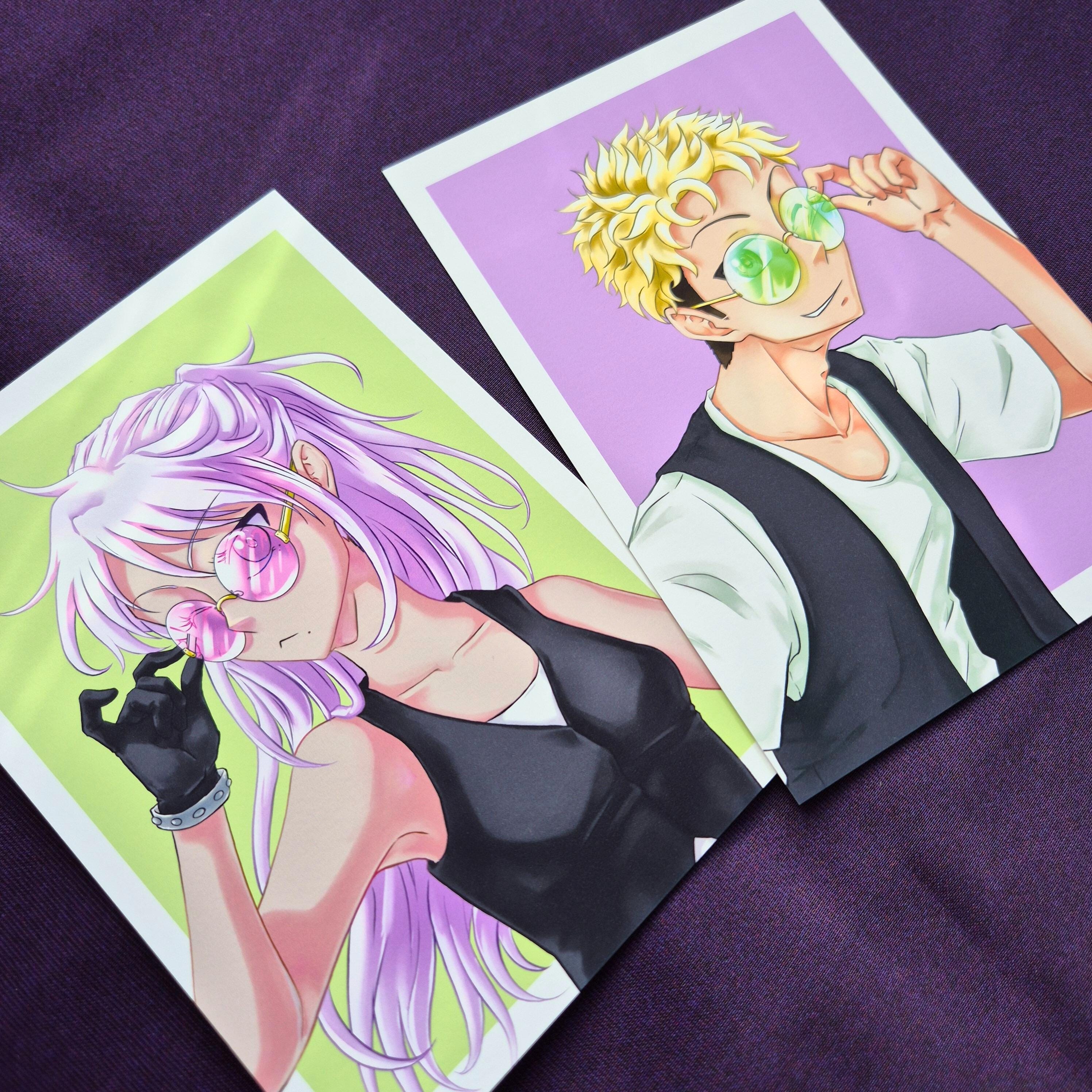 Aoi & Kenji "Sunglasses" - Original Zeichnung, Kunstdruck