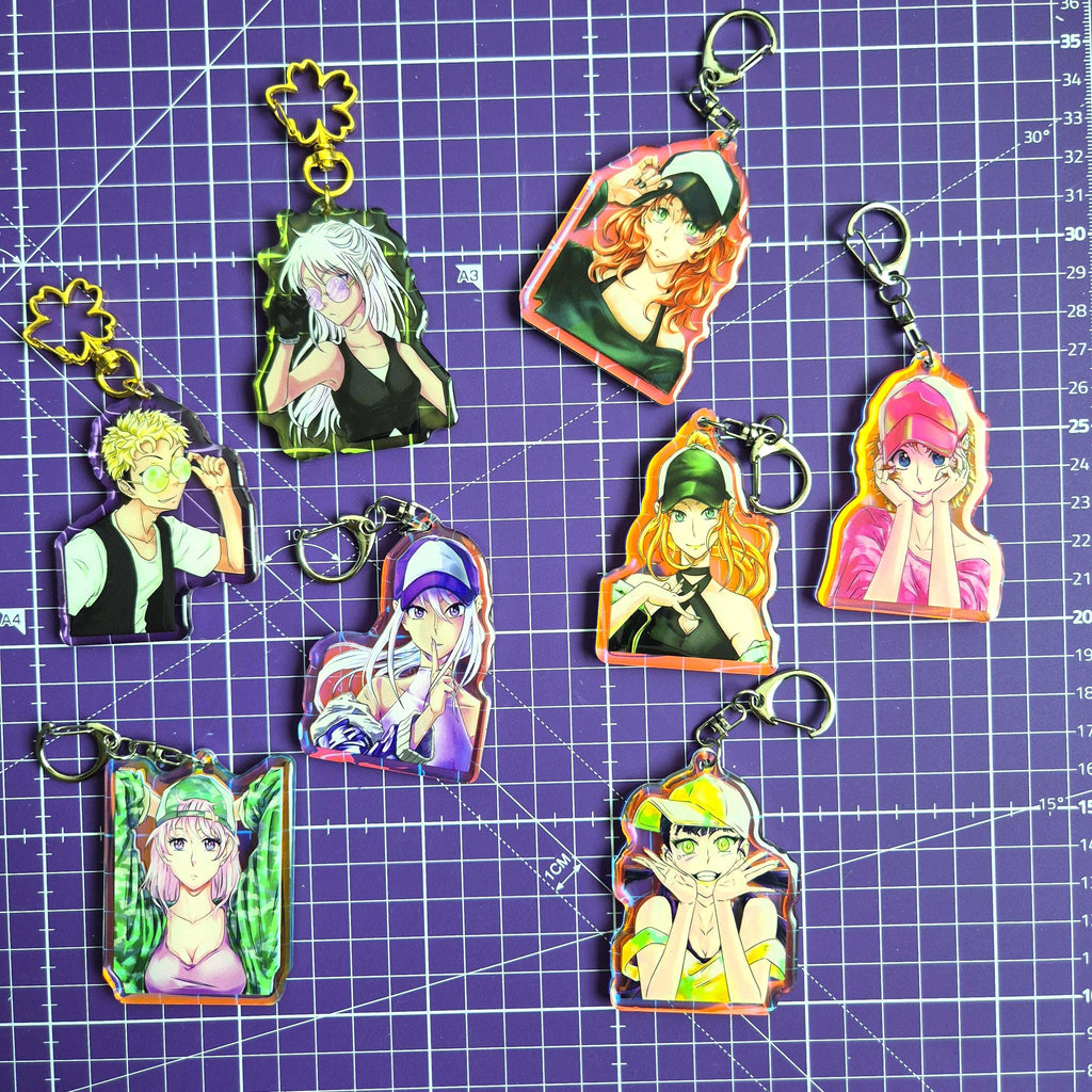 Cappy Girls Schlüsselanhänger mit Doppel Epoxy, eigener Charakter