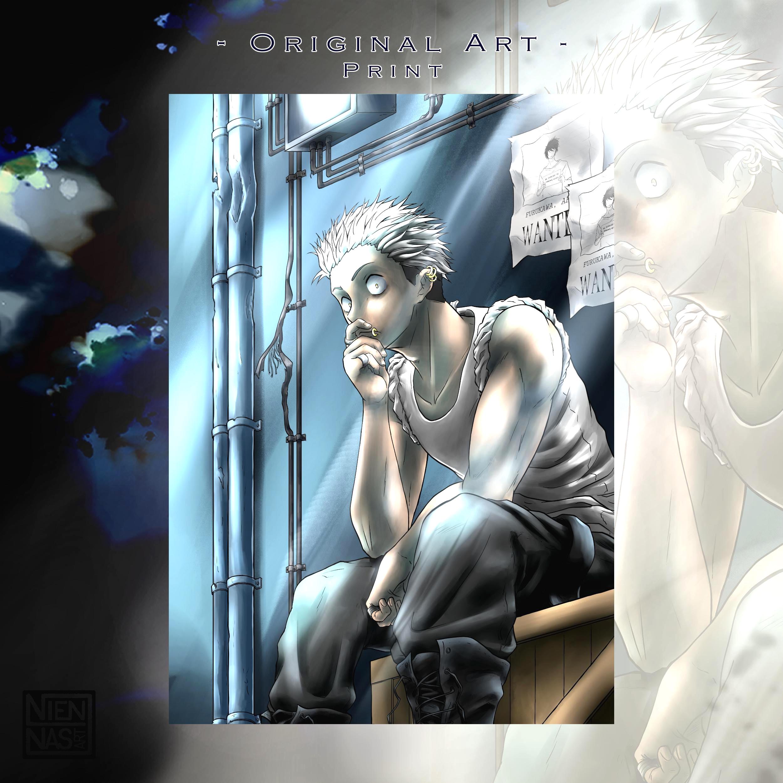 Akito Wanted - Original Zeichnung, Kunstdruck